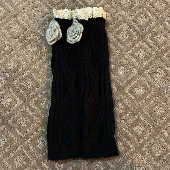 boot cuff socks with tan rose - Picture 1 of 1